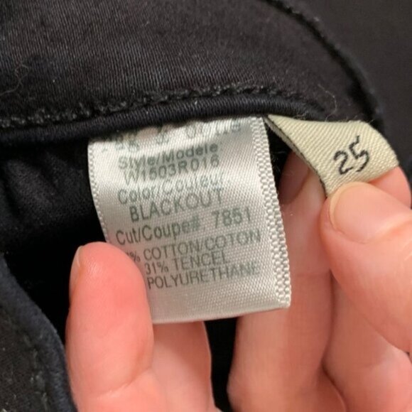 Rag & Bone Legging Skinny Jeans Blackout Denim Mid rise Stretch Size 25 - Picture 11 of 16